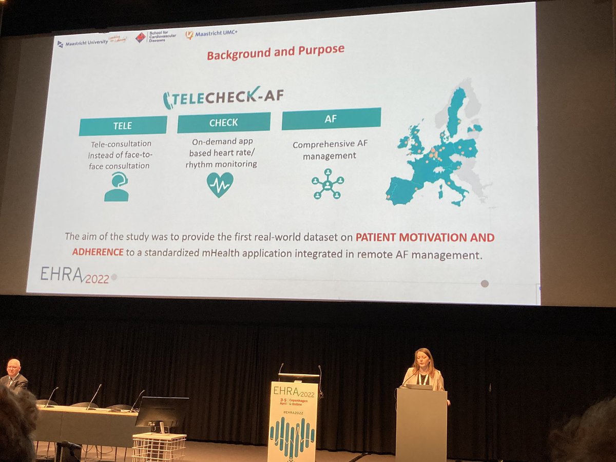 Konstanze Betz (@betzkonstanze) on Twitter photo Great presentation by <a href="/GawalkoMonika/">MonikaGawalko</a> at #EHRA2022 on patients adherence and motivation #TelecheckAF
👉🏻 older age is not an exclusion criteria for the use of #mhealth
👉🏻important role of patient engagement
👉🏻 use of mhealth as crucial fundamental of integrated care approaches Great presentation by <a href="/GawalkoMonika/">MonikaGawalko</a> at #EHRA2022 on patients adherence and motivation #TelecheckAF
👉🏻 older age is not an exclusion criteria for the use of #mhealth
👉🏻important role of patient engagement
👉🏻 use of mhealth as crucial fundamental of integrated care approaches