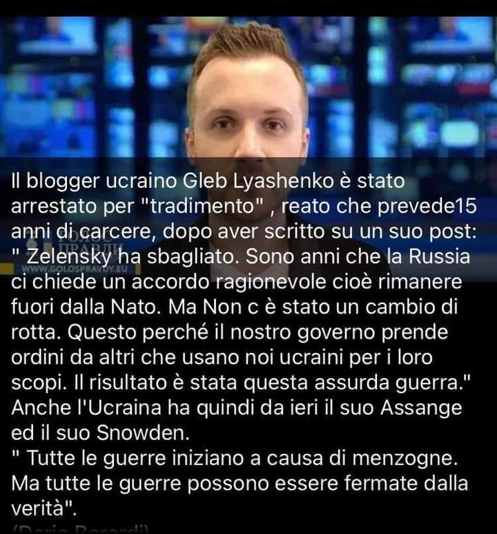 CHRISTIANPAGNOS's tweet photo. novità?
#sistema #lobby #censura #informazione #internet #gleblyashenko #lyashenko #guerra #ucraina #russia #donbass https://t.co/GYRACY7hQw