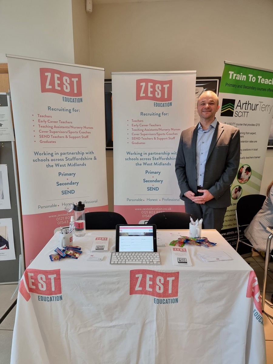 Zest_Education's tweet photo. We're up at @BMetC Careers Opportunities Fair this week, so if you know anyone here, tell them to pop along and say "hi"!
#careersfair #learningsupport #level3teachingassistants #WorkInSchools https://t.co/dEmzEOFuC1