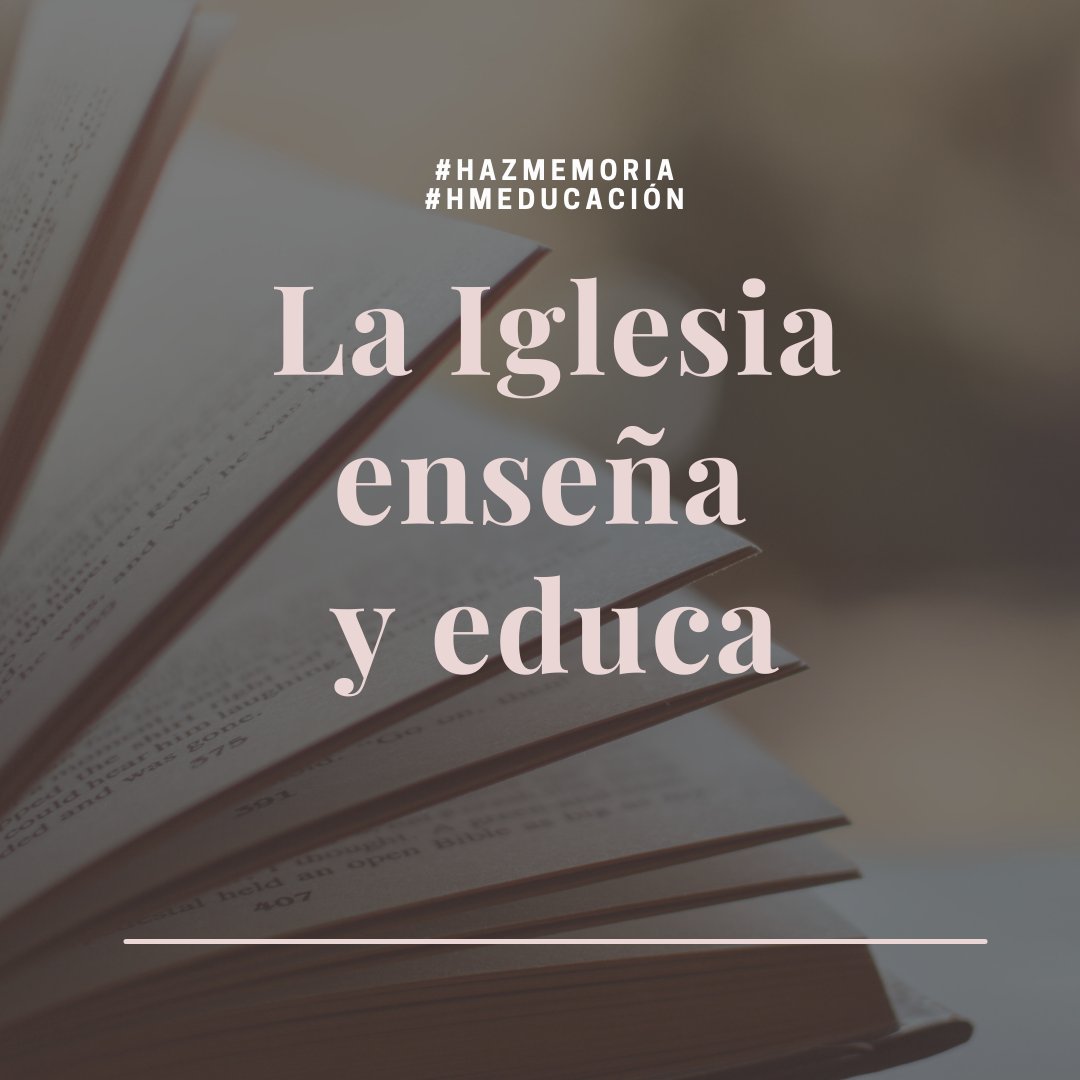 👉Muchas instituciones ayudan a los padres en la educación de sus hijos, entre ellas, la Iglesia. 

Conoce esta labor educativa que aporta valor a la sociedad👉bit.ly/3u39KyQ

#HazMemoria #HmEducación