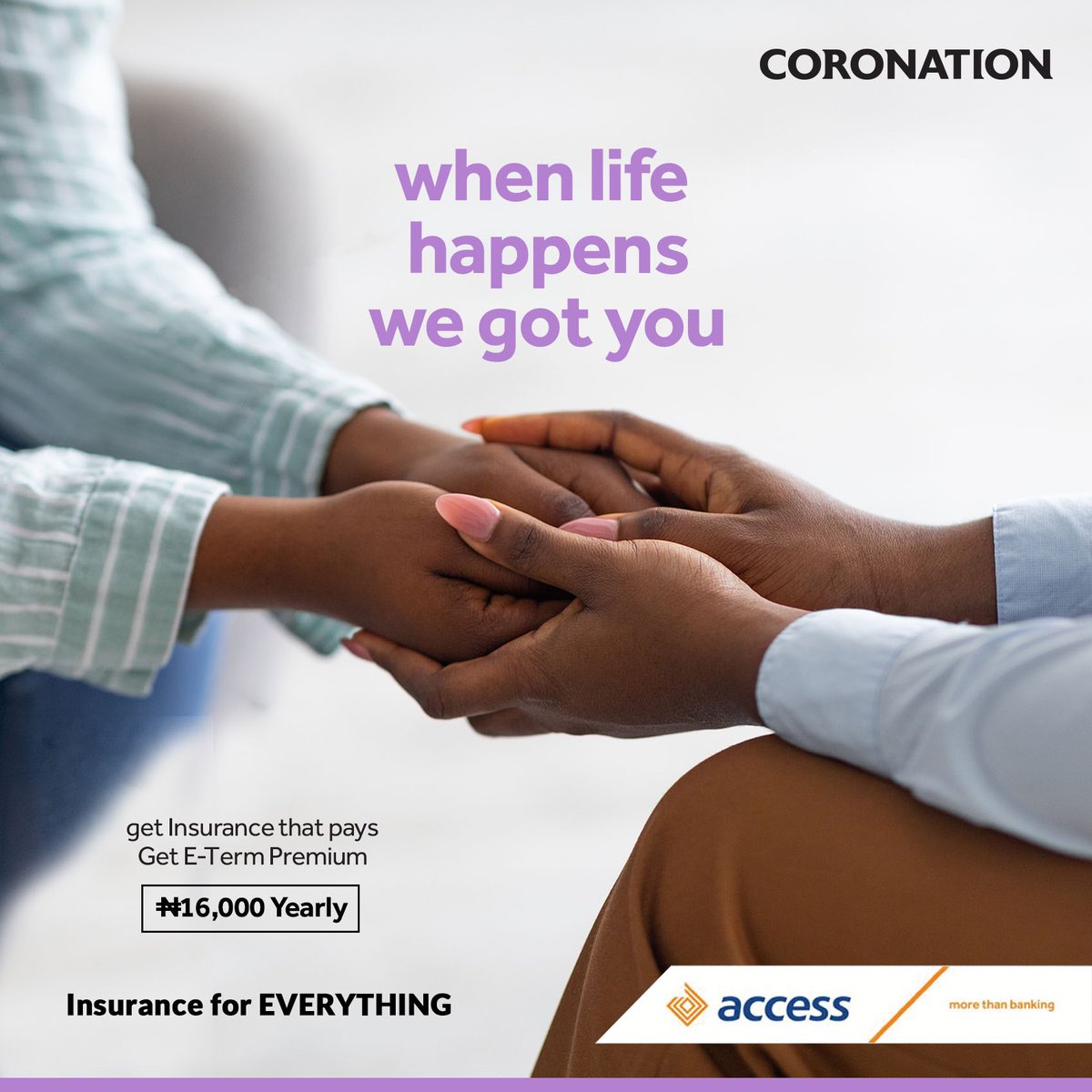 coronation_ng's tweet photo. With just N16,000 yearly, you can get an insurance cover that helps you stay prepared for the trouble life throws at you.
⁣
Click link https://t.co/ORU3zOe88E⁣
⁣
#Coronation #ProsperityPartners #AccessCoronation #Bestofbothworlds #InsuranceforEverything⁣⁣ @access_more https://t.co/bWGUNB1fW3