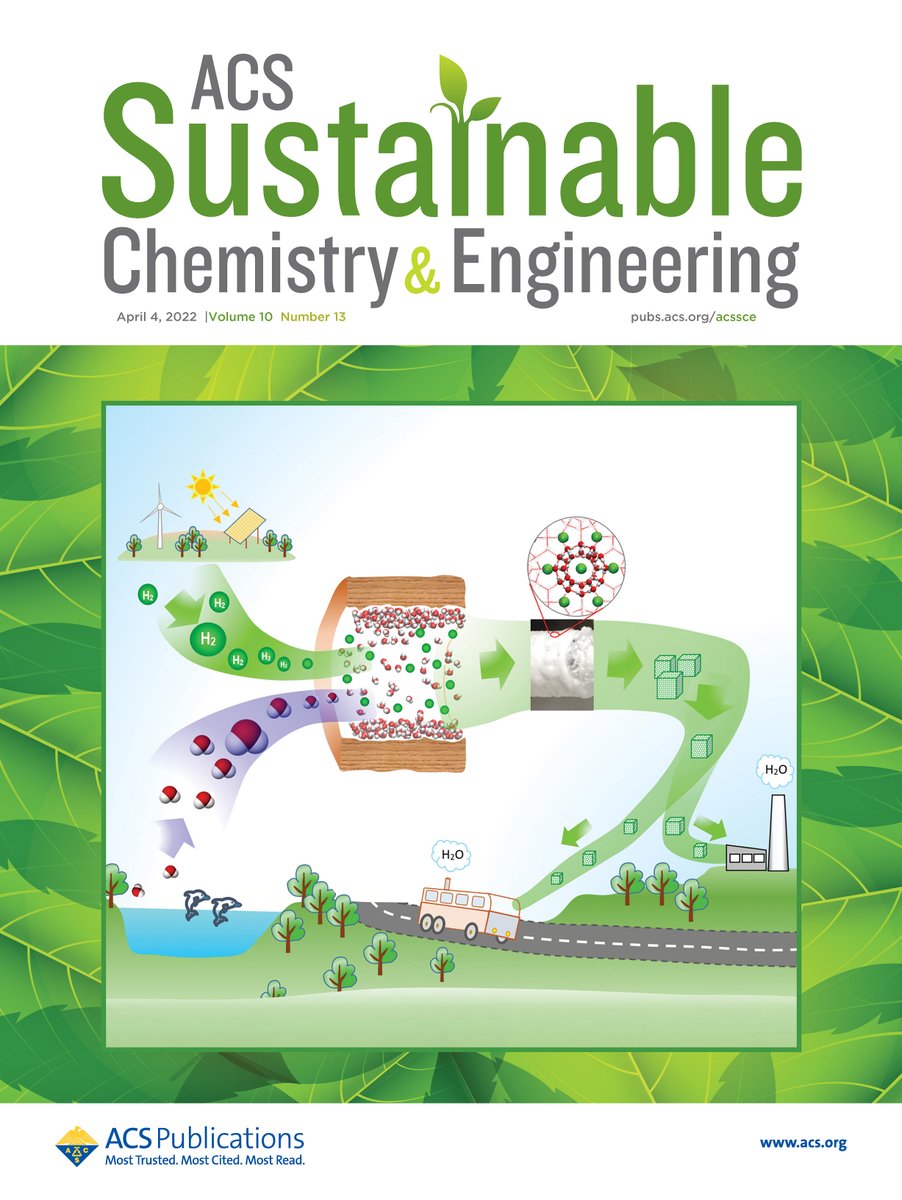 NgocNgu24883807's tweet photo. Our recent cover on ACS Sustainable Chem Eng envisions the potential of hydrogen storage in compact solid hydrogen hydrates for green energy. Central to this process is the pore structure acting as a micro “reactor” for fast hydrate formation. 
@ACS4Authors 
#MyACSCover https://t.co/fi6cdjipYl