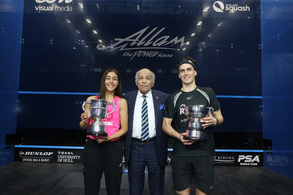 englandsquash's tweet photo. A huge congratulations to the @BritOpenSquash champions @HaniaaElHammamy and @paulcollsquash! ๐
#BritOpen22 #WhereLegendsAreMade https://t.co/9tHwZglSKj
