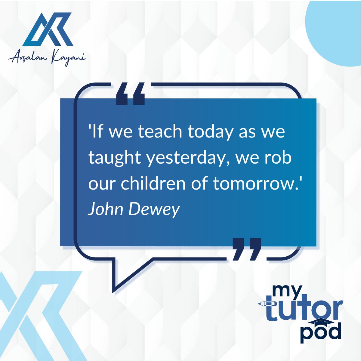 The day and age you live in demands that you teach your generation and the one you are grooming accordingly. Prepare your kids for #tomorrow. #kids #grooming #ArsalanKayani #MondayMorning #mondaythoughts #MondayMotivation