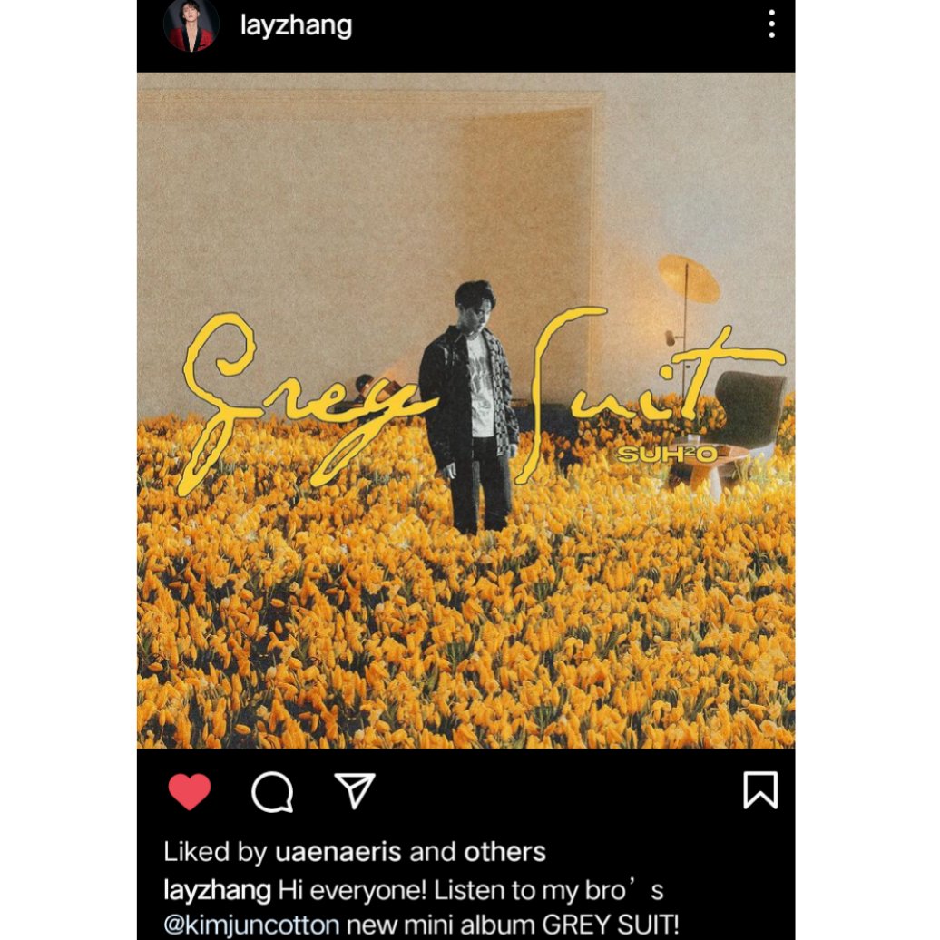 eat_Nsleep's tweet photo. why would i lower my standard when there is Lay.
@layzhang showing is support for Suho's comback.
#Yixing #zhangyixing #YixingLay
#GreySuit #suho #exo #EXO10THYearAnniversary
#EXOLadderS3ForGLOBALFans https://t.co/kvHBrfTNAg