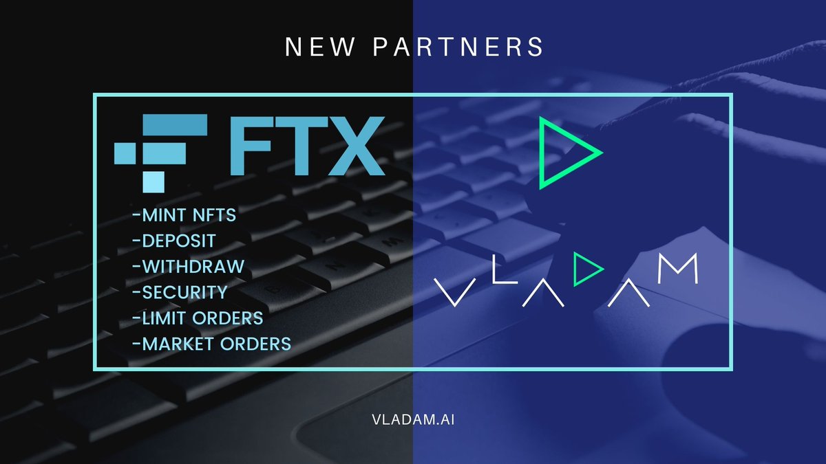 VladamAI's tweet photo. We are glad to inform you that we started coworking with @FTX_Official  exchange. 👊 Fell free to start your first Vladam strategy with FTX. We hope that you will get positive results! 📈

#vladam #FTX #exchange https://t.co/eOgzNu7iQV