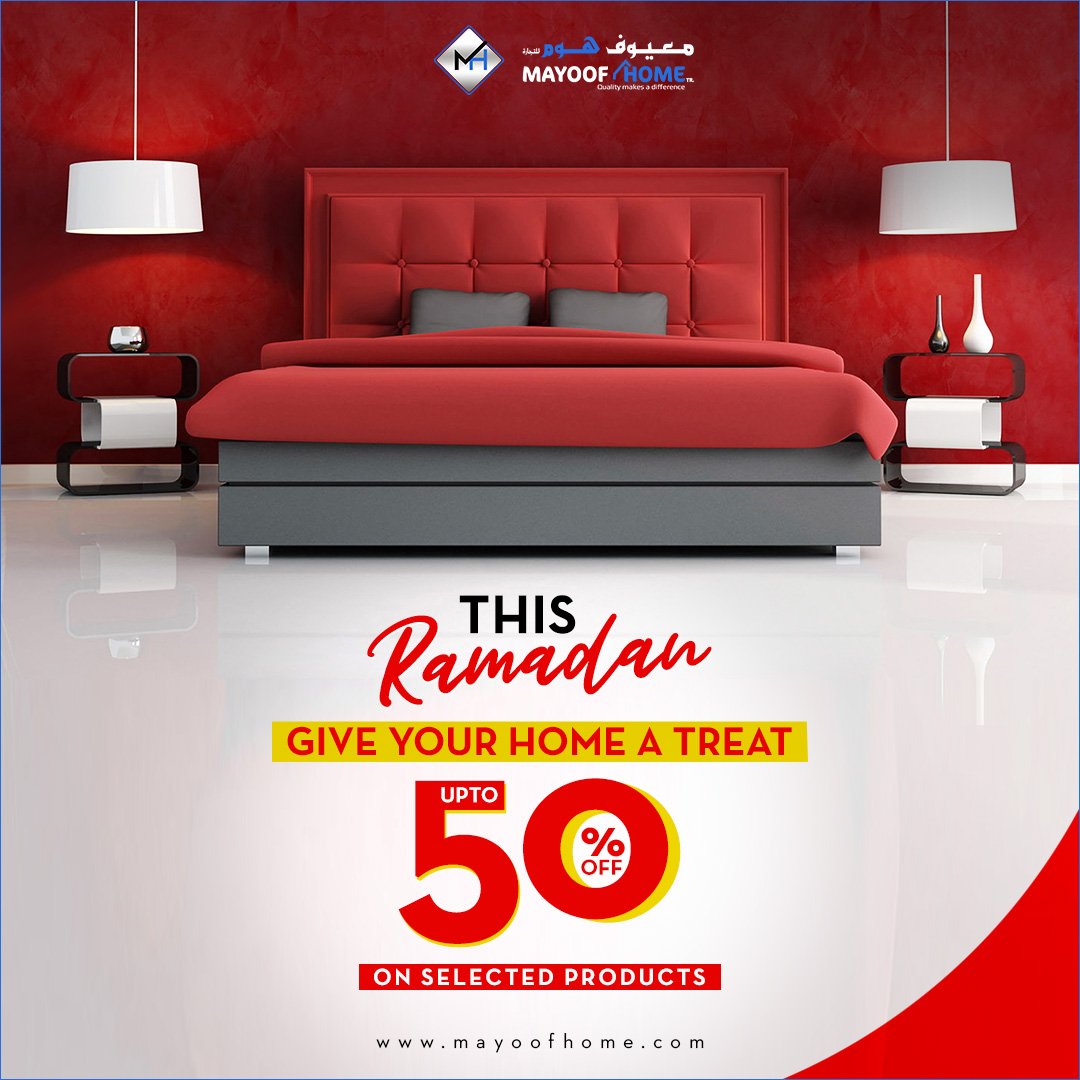 HomeMayoof's tweet image. Ramadan is the ideal time to freshen up yourself and your home with our grand Ramadan sale.

Visit our showroom: 
Abu Dhabi: 10th Street, Mussaffah 4
Or Call @ 092226606

#MayoofHome #PartSale #HomeCare #Furniture #Discount #Offer #Sale #AbuDhabi #UAE #Lifestyle #Sanitaryware