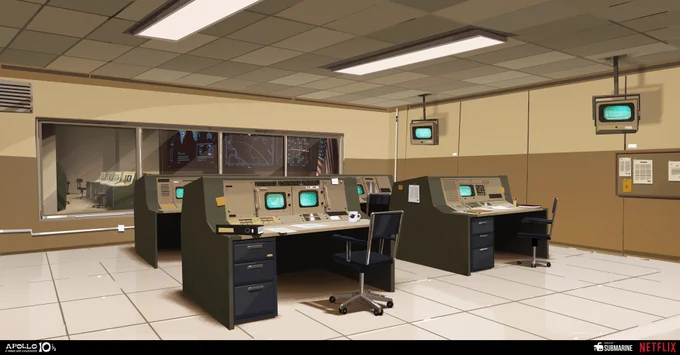 Backgrounds from Apollo 10 1/2 by Michal Lisowski https://t.co/qx396dfvCB ( Netflix Animation, 2022 ) : 