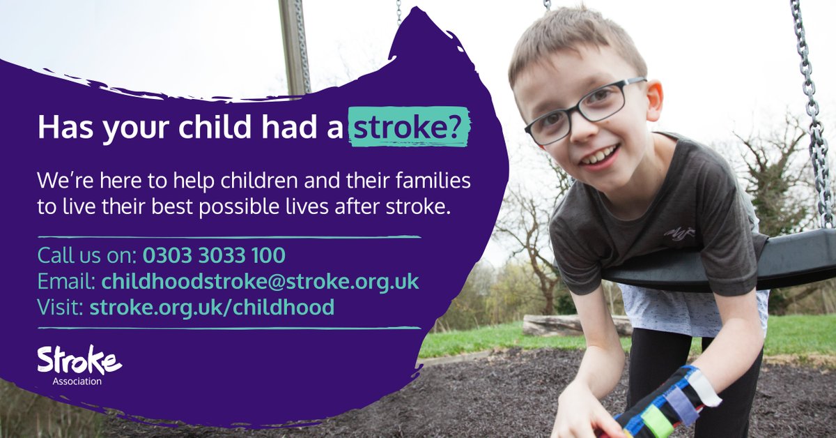 TheStrokeAssoc's tweet photo. Childhood stroke changes lives in an instant. Our dedicated Childhood Stroke Support team are here to help children and their families to live their best possible lives after stroke, and achieve their full potential. We can support you. Find out more: https://t.co/YR7RI7yQPB https://t.co/KyAq6yRqqz