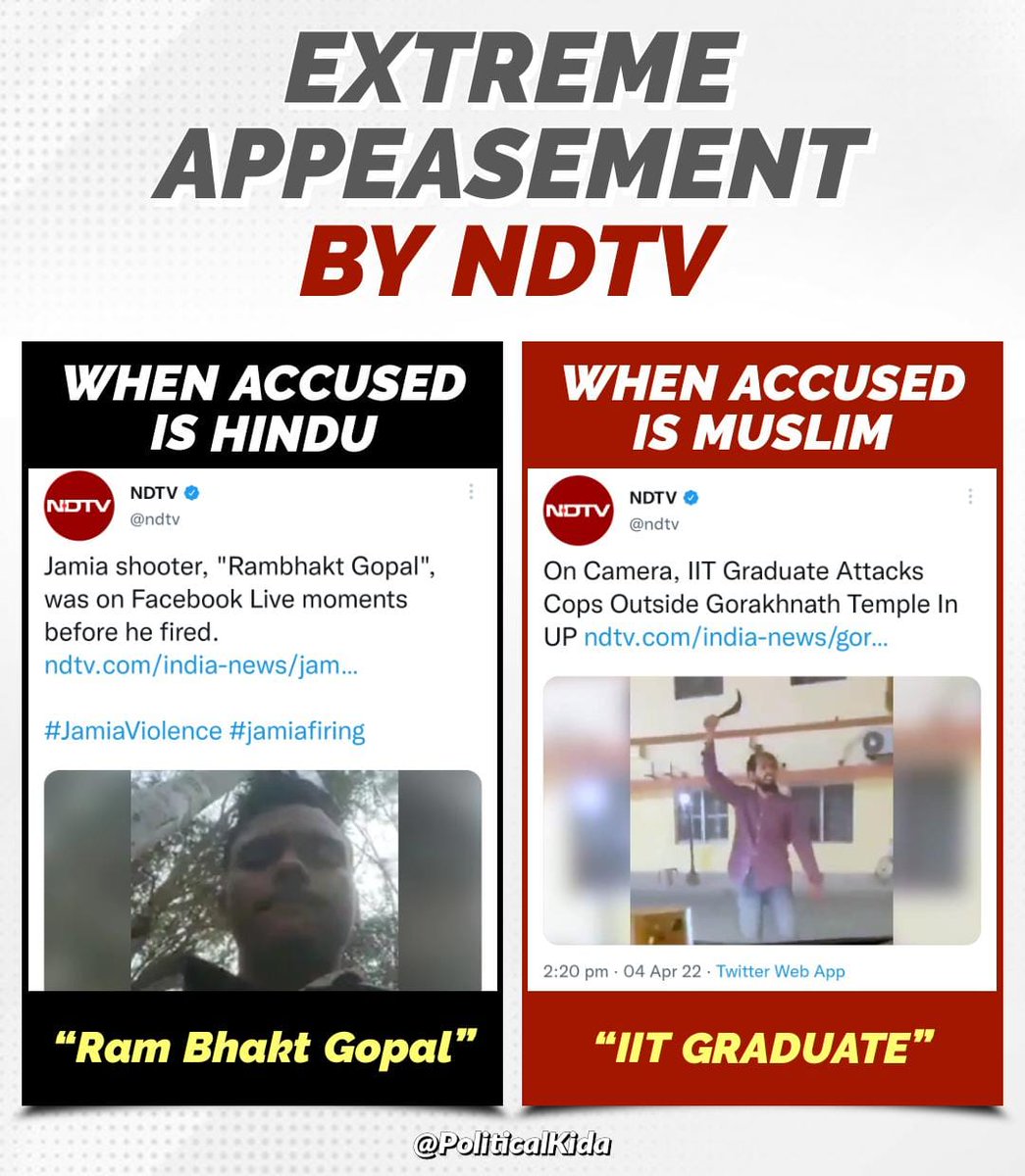 PoliticalKida's tweet image. NDTV never disappoints.
