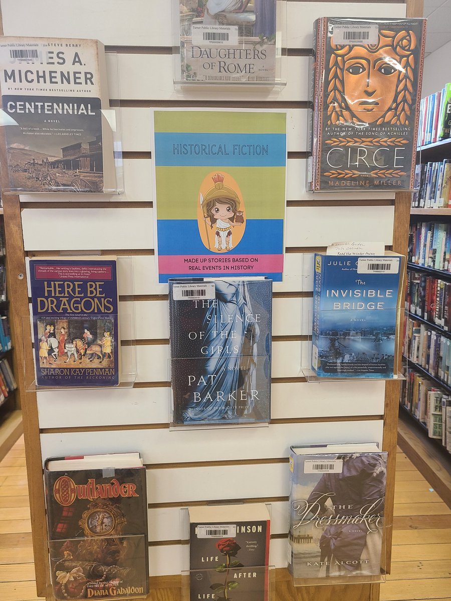TurnerPubLib's tweet photo. Historical fiction recommendations, always a great choice! https://t.co/PQD43fw8k9