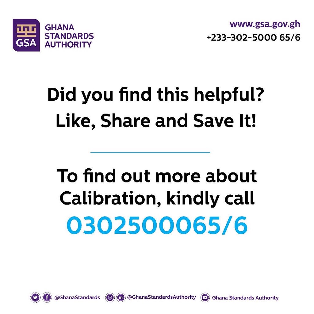 GhanaStandards's tweet photo. Why is Calibration necessary?
Calibration is the comparison of measurement values delivered by a device under test with those of a calibration standard of known accuracy.
#calibration #weights #measurement #scales #weighingdevices #measuringdevices #accuracy https://t.co/5tSgMgmFqO