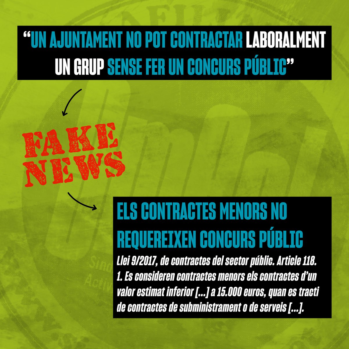 Sindicat_SMAC's tweet photo. Quan des d'un Ajuntament us diguin que no us poden contractar perquè "és molt difícil i no poden fer-ho", els hi podeu passar això⬇️⬇️⬇️ https://t.co/COFgwElL4x