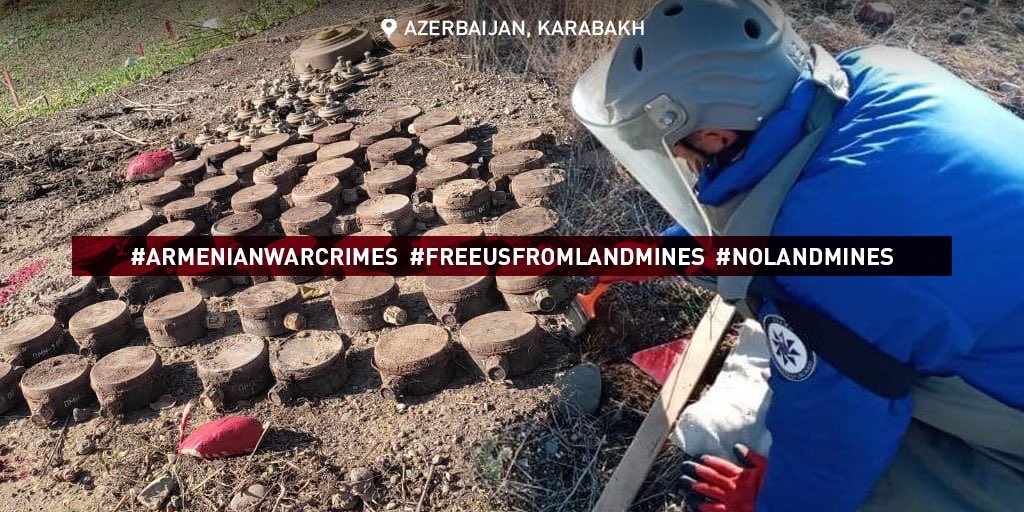 SadafAbdul7342's tweet photo. For about 30 years, Armenia has mined a large part of occupied territories of Azerbaijan. So, today main duty is to clear these territories of mines. #ArmenianWarCrimes #FreeUsFromLandMines https://t.co/2hYUyp5yZB