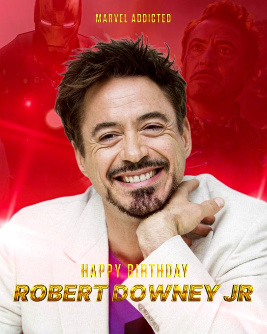Wishing a Very Happy Birthday to Robert Downey Jr aka Tony Stark/ Iron Man    