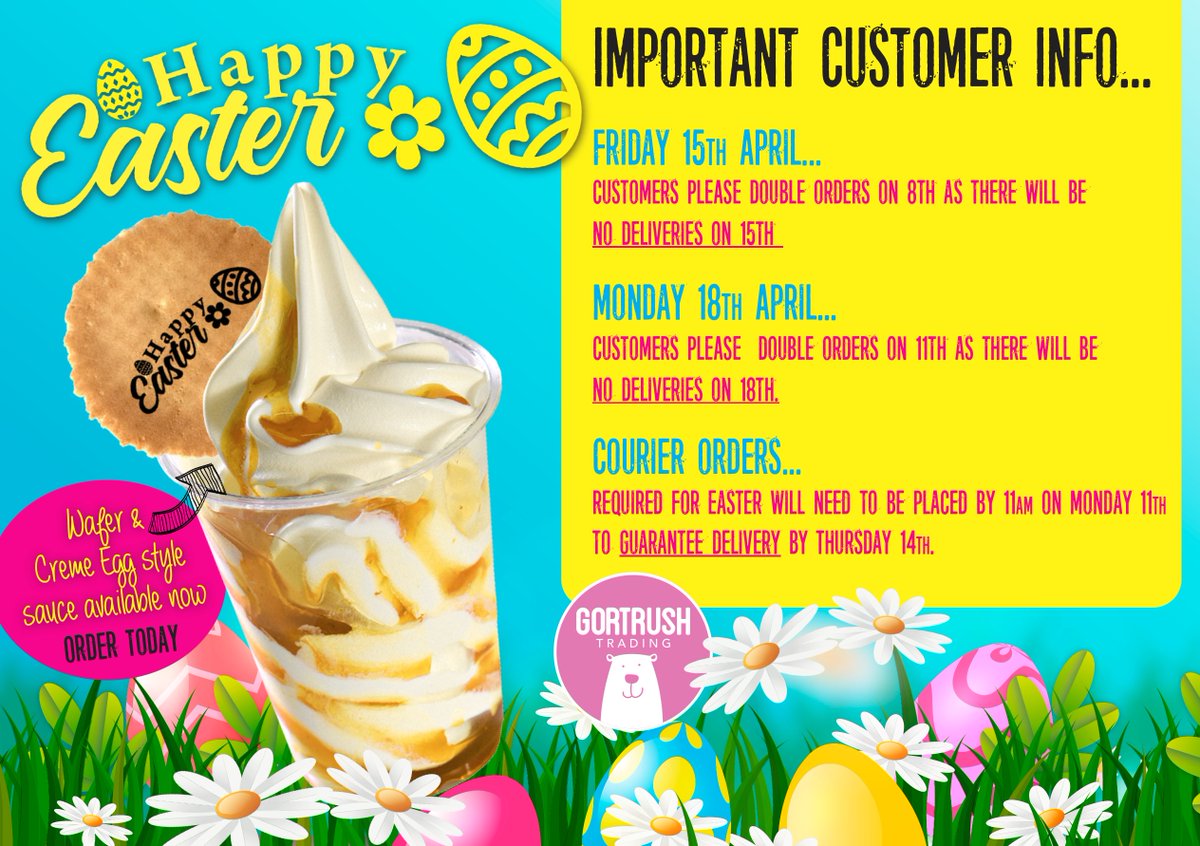 🐰🥚🐤As Easter approaches please read this important GORTRUSH TRADING CUSTOMER order/delivery info 🐰🥚🐤