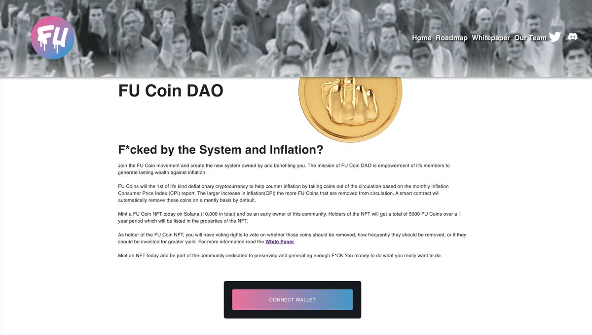 fucoinio's tweet photo. The FU Coin NFT launch is finally here. At 12 PM EST today, you can mint your NFT at https://t.co/cvIBoXa2y2 for 1 SOL. #NFT #SolanaNFT #SOL https://t.co/mSjbPWZYw3