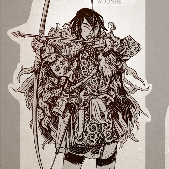 Looking through old work and finding these standees I did for a symbaroum game.
