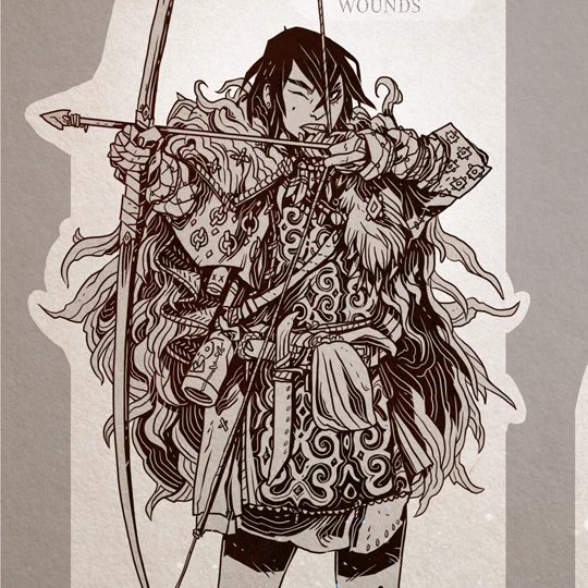 Looking through old work and finding these standees I did for a symbaroum game. 