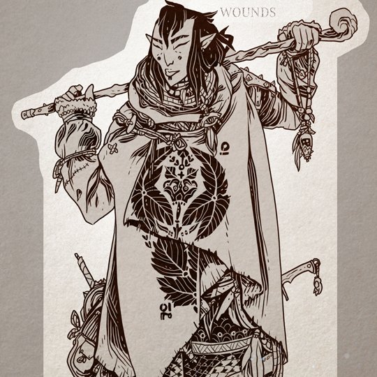 Looking through old work and finding these standees I did for a symbaroum game.