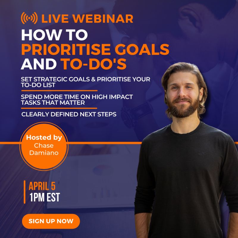 There's always so much to do and never enough time to do it! @GrowthUni  are thrilled to have 
<a href="/chasedamiano/">Chase Damiano</a> for a fab webinar on "How to prioritise goals and to-dos!" tomorrow at 6pm GMT. Register for FREE here:
growthuniversity.io/events/how-to-…