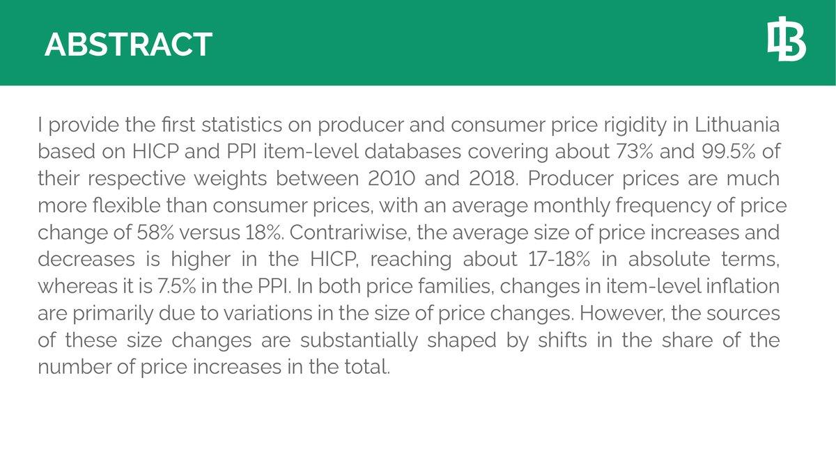 Discussion paper: Producer and consumer price rigidity: the case of Lithuania
lb.lt/uploads/public…