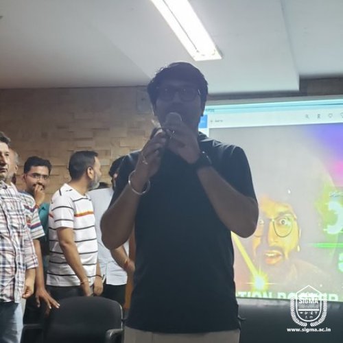sigmauniindia's tweet photo. Here are some more glimpses of "Gajab Thai Gayo" star cast @MalharThakar, @SunilVishrani and, @neerajjoshi2511 that visited #SigmaInstitutes recently. Mission time travel with Bhagirath launches on 07 April 2022.  
@harsh21shah @jigar_patel27  
#SigmaEvents #SigmaEDU https://t.co/HLfWEOpWKU