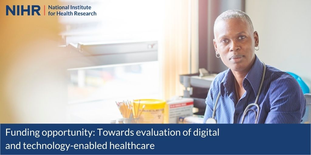 NIHRresearch's tweet photo. NEW Application development award! We’re offering #ResearchFunding to evaluate digital and #TechnologyEnabled healthcare. Find out more and apply: https://t.co/Y0XbYnSgR2 https://t.co/dsELrHQIey
