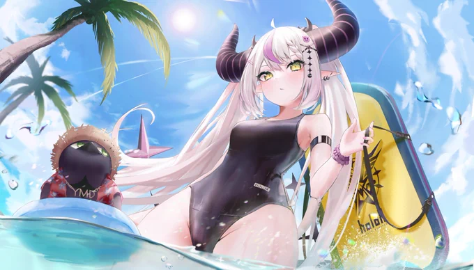 #laplus_artdesu 💦💦🌊☀️ 