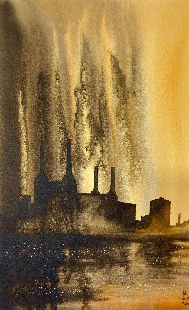 ianscottmassie's tweet photo. My father was a power station engineer. I used to love visiting him at work - the roar of the turbines, the clatter of coal trucks being tipped upside down, the gleaming handles of the circuit breakers. 
#ianscottmassie #mashamgallery #londonunderground #tfl #batteresa https://t.co/YKoNwXlsRw
