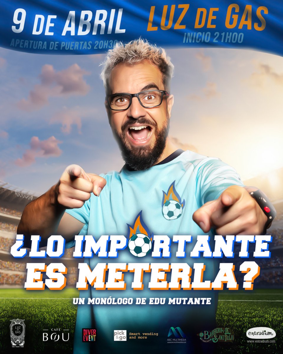 radiomarcabcn's tweet photo. Sorteamos cinco entradas dobles para asistir al espectáculo de @edumutante “Lo importante es meterla”  sábado 9-04-2022
Para participar debes seguir nuestra cuenta, darle al like y hacer RT.
El jueves daremos el nombre de los ganadores.👀👇
🤞🏼 PARTICIPA 🍀 https://t.co/Q2eMRarga9