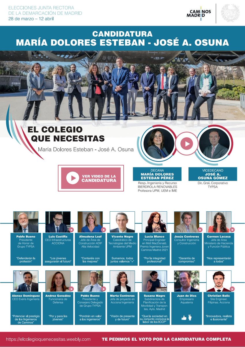 lolaestp's tweet photo. El Colegio que Necesitas: Candidatura María Dolores Esteban y José A. Osuna.

Os pedimos vuestro voto a la candidatura completa en https://t.co/e8IV6bvJbr https://t.co/7AMvpliW3X