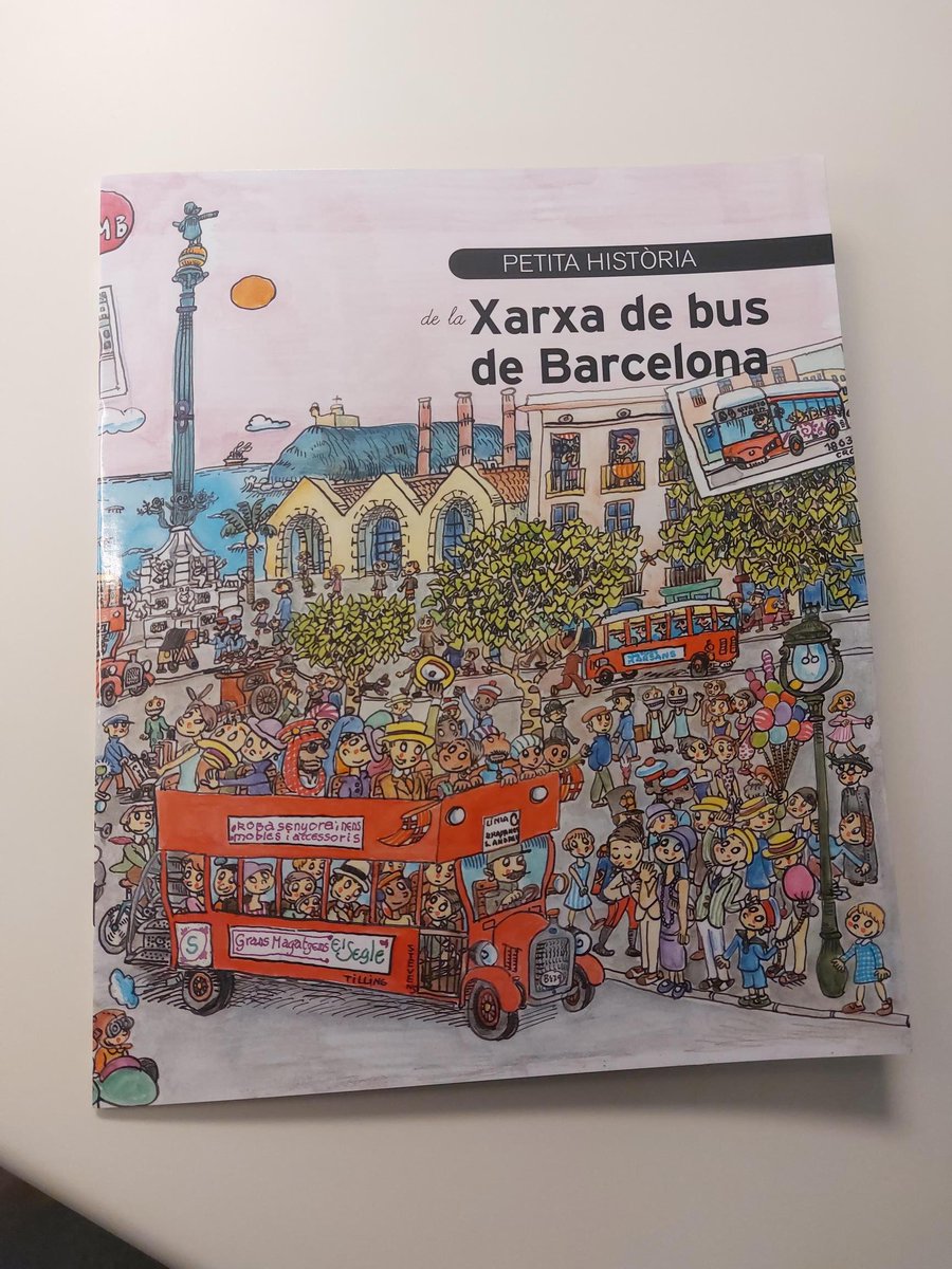 TMB_Barcelona's tweet photo. 🎂 Continua la celebració dels #100AnysBus. 📚 Avui apropem aquesta efemèride als més menuts amb el llibre “La Petita Història del Bus” de #PilarínBayés, que presentem a les cotxeres de Triangle. 100 anys apropant-te al futur de bus! #TMBEduca @EdMediterrania. https://t.co/GgamMxYkx9
