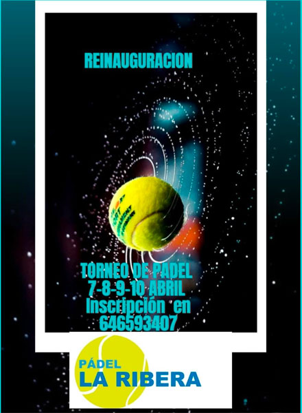 ¡Este jueves comienza el Torneo REINAUGURACIÓN PÁDEL LA RIBERA! padelookrioja.com/index.php/torn… #PADEL #RIOJA