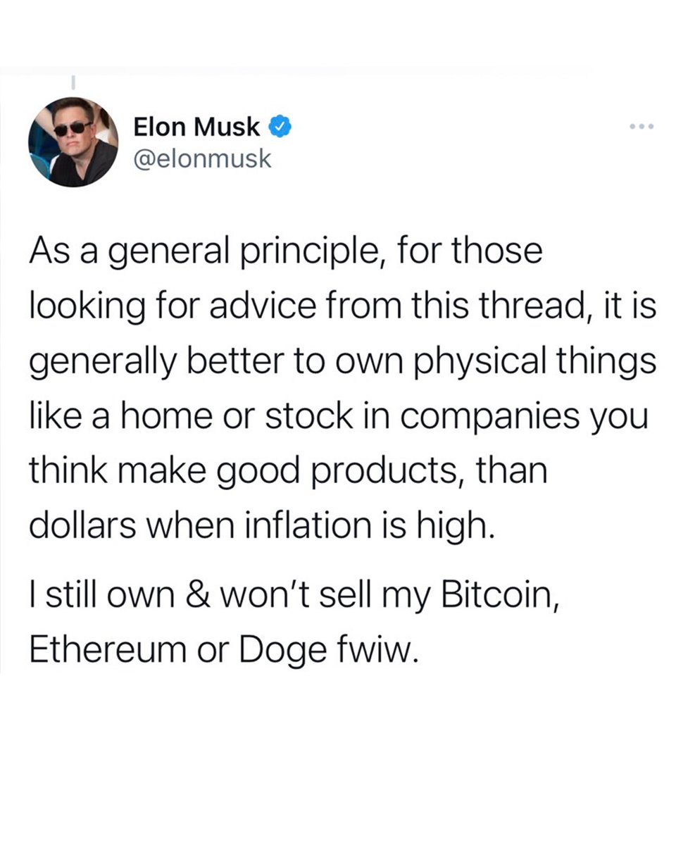 HypeWeb3's tweet photo. イーロン・マスクは保有している仮想通貨を売らないと方針。

#イーロンマスク #イーロン #マスク #仮想通貨 #仮想通貨保有 #ガチホ #ビットコイン #イーサリアム #ドージコイン #暗号資産 https://t.co/g2nqGslFGc