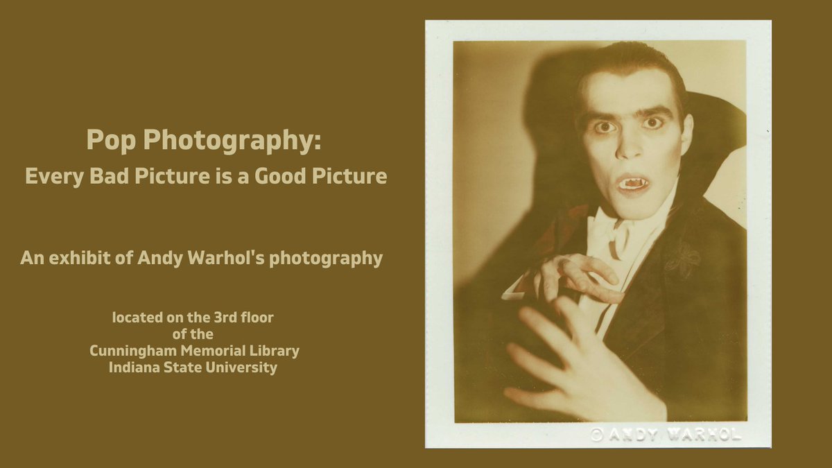 The Dracula Polaroid is part of a suite of images that explored ideas of celebrity and American iconography represented in popular film.   A homage and provocative criticism of early television and film icons.  #ISUlib #Indstate #ISULibrary #indstate_special_collections
 #ISUPAC