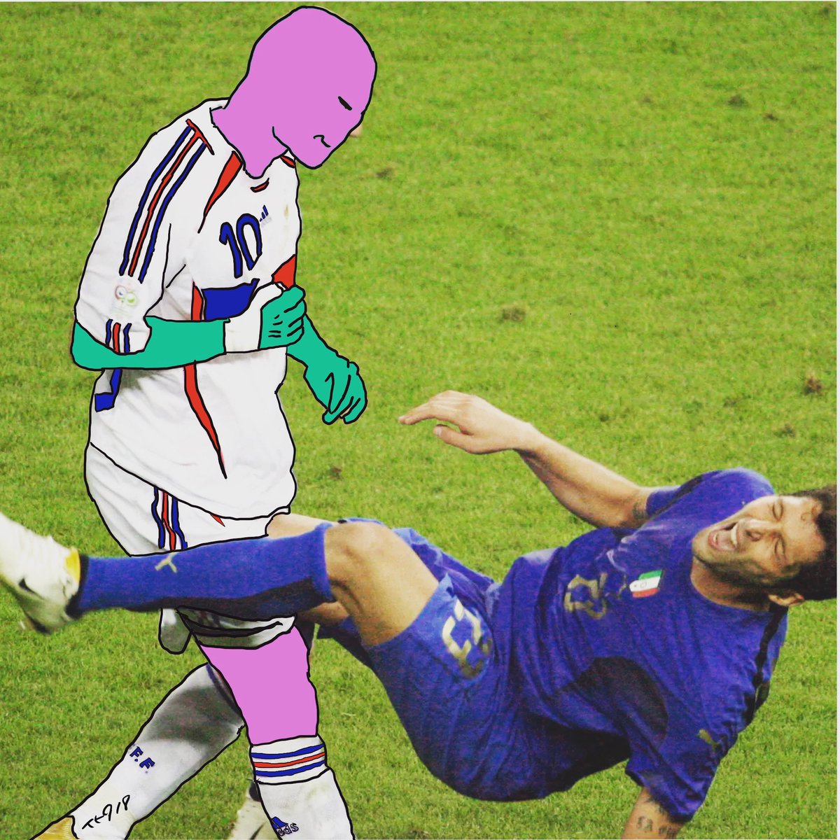 Ouch #nft #nftart #NFTartists #Zidane #football