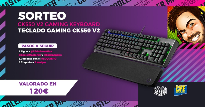 lifeinformatica's tweet photo. #SorteoMaraton - 57⭐️
El CK550 V2 de Cooler Master puede ser tuyo en 3 pasos:
1️⃣Sigue a @lifeinformatica , @CoolerMasterEs y @kajalnapalm
2️⃣Comenta con el #LoQuiero
3️⃣Etiqueta a 3 amigos
➕Posibilidades EXTRA:
🔃Retwittea!
🏆11/04/22
#sorteo #LIFE #kajalnapalm #coolermaster https://t.co/rcvTZdX5WW