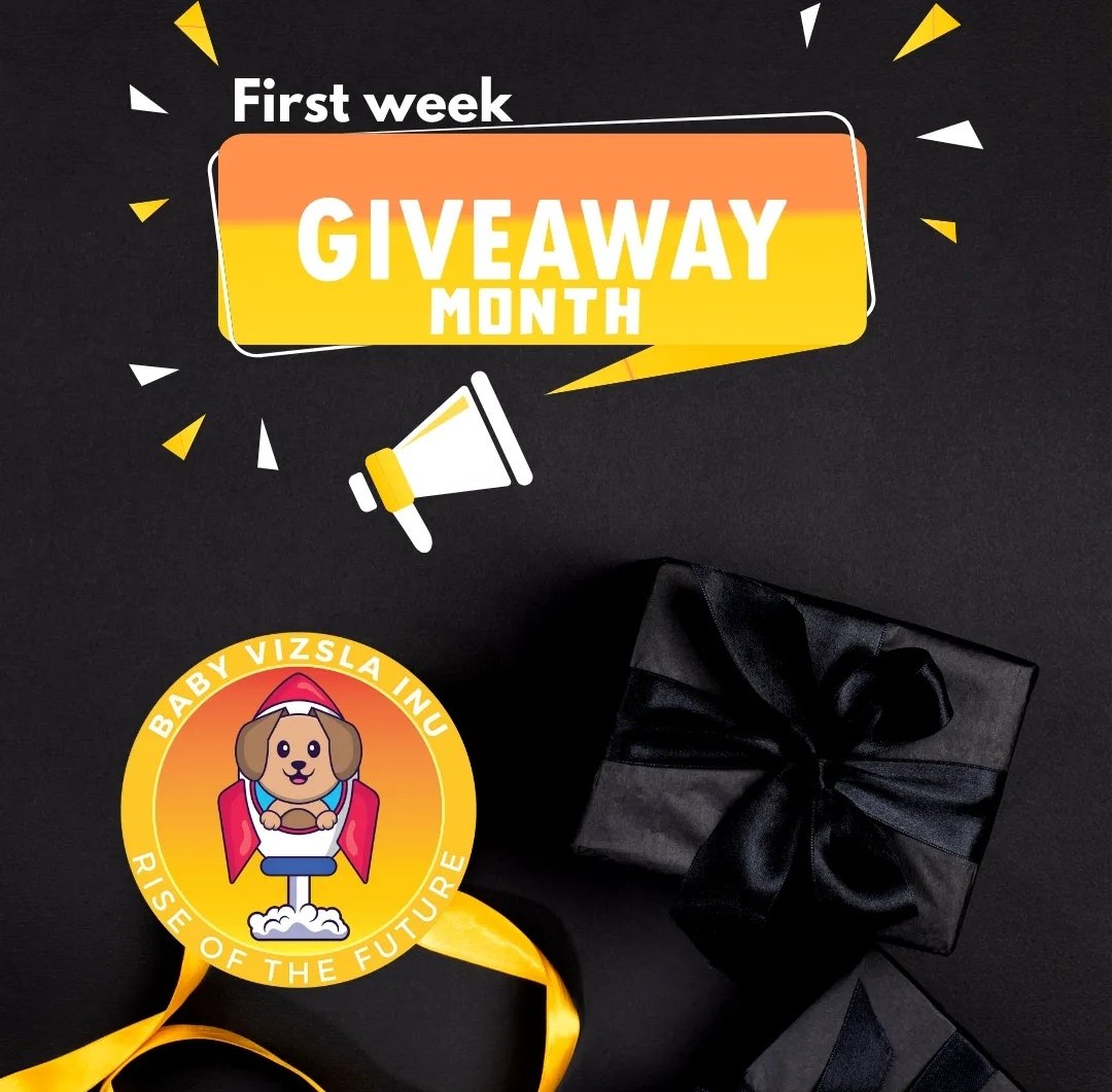 BabyVizsla's tweet photo. Giwe Away Month

Win: 30.000.000.000 Baby Vizsla Inu token this week

Task:
Like our telegram: https://t.co/EnzHcdy3Jz
Like our twitter: https://t.co/hCtjV6z37N

Retweet this post and tag 3 friends in the comment section. 

The winner will be drawn on April 10th.

Play with us! https://t.co/5NvbmUFi9Q