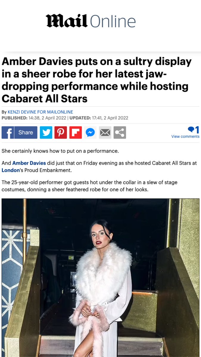 Latest News from Amber at Proud cabaret. Read here the full article. 👉🏻 cutt.ly/BD4nJWl