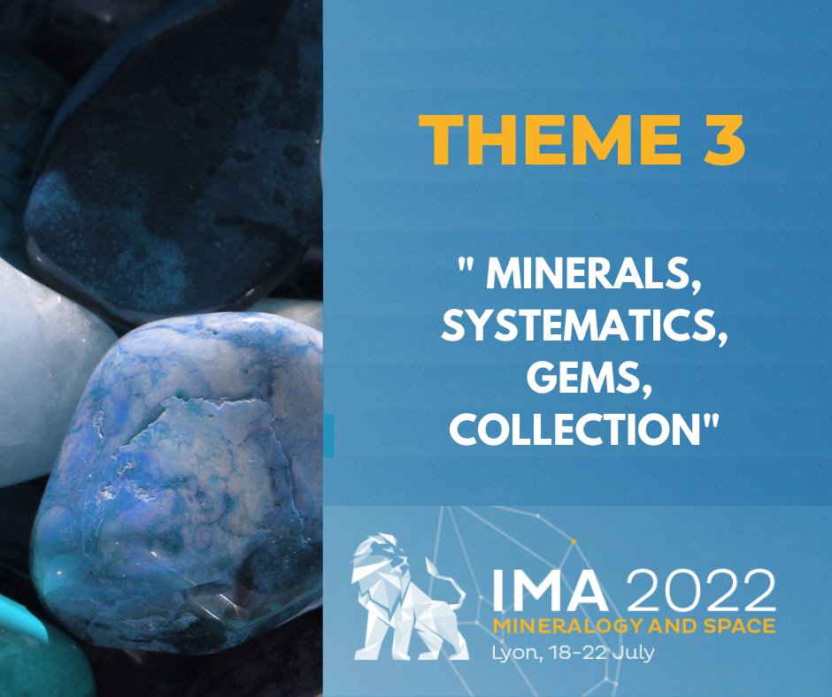 CongressIma's tweet photo. IMA 2022 3rd Theme focus will be : 
MINERALS, SYSTEMATICS, GEMS, COLLECTIONS 💎

Discover all the sessions now : https://t.co/UwNQeqXqUF

#IMA2022 #Mineralogy https://t.co/284hUM8zj6