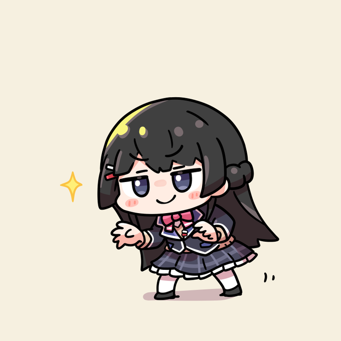 3Dの委員長だいたいこの体勢のイメージ
#みとあーと 