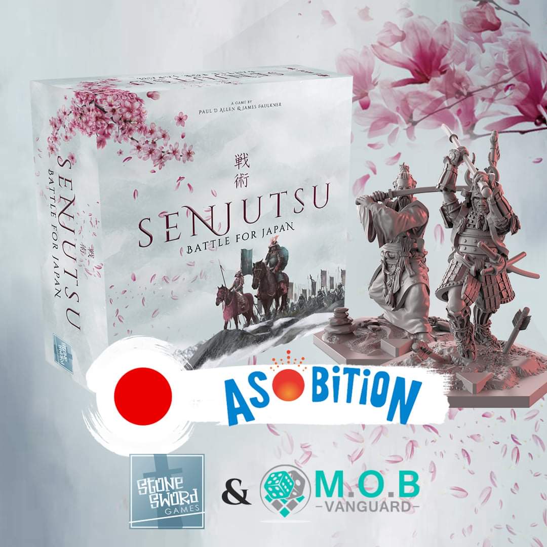 We are proud to announce that <a href="/Asobition1/">㈱Asobition</a> is the Japanese publisher of <a href="/StoneSwordGames/">Stone Sword Games</a>' masterpiece Senjutsu!

#licensing #mobvanguard #japan #senjutsu #stoneswordgames #asobition #bgg #boardgames