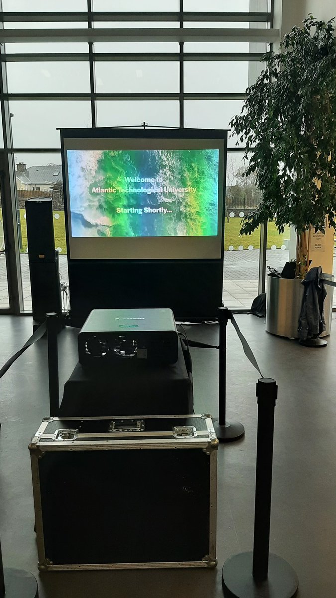 odilonireland's tweet photo. @AVAAudioVisual are ready  in Sligo on ymthis historic occasion.... launch of Atlantic Technological University @atusligo_global https://t.co/nHZiomxGiH