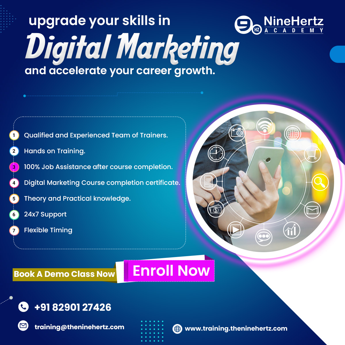 Ninehertzacade2's tweet photo. Want to learn a Digital Marketing course to get a guaranteed job!
Join 12-Week Advanced Digital Marketing Certification Course in Jaipur by NineHertz Academy.
Enroll Now:https://t.co/8RJjfKHHJo
#ninehertzacademy #digitalmarketinginstitute #digitalmarketingtraining #learnseo https://t.co/iwS2aRVWwe