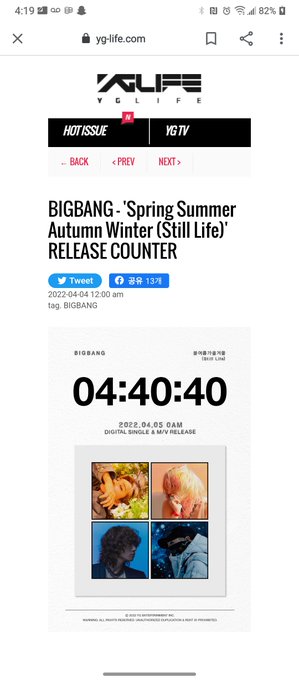 #BIGBANG_StillLife  #BIGBANGisBACK https://t.co/BAkUnjxefY<a href="/tag/bigbang_stilllife"class="tags">#BIGBANG_StillLife</a><a href="/tag/bigbangisback"class="tags">#BIGBANGisBACK</a>