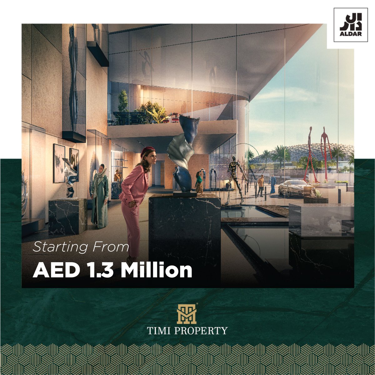 TimiProperty's tweet photo. Aldar Properties are pleased to announce the launch of the iconic 𝐋𝐎𝐔𝐕𝐑𝐄 𝐀𝐁𝐔 𝐃𝐇𝐀𝐁𝐈 𝐑𝐄𝐒𝐈𝐃𝐄𝐍𝐂𝐄𝐒, located in Saadiyat Island, Abu Dhabi’s Cultural District. A lifestyle inspired by art and culture close to nature and the best of Saadiyat Island living. https://t.co/h35UNfZooc