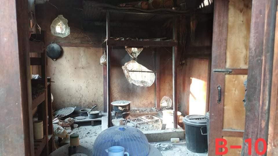 KNDF stated that SAC terrorists deliberately shelled artilleries to the villages of eastern Demoso  tsp without having the clashes at about 4am today so that a civilian house was damaged. #BURMAAct2021 #PressureCongress #2022Apr4Coup #HearTheVoiceOfMyanmar