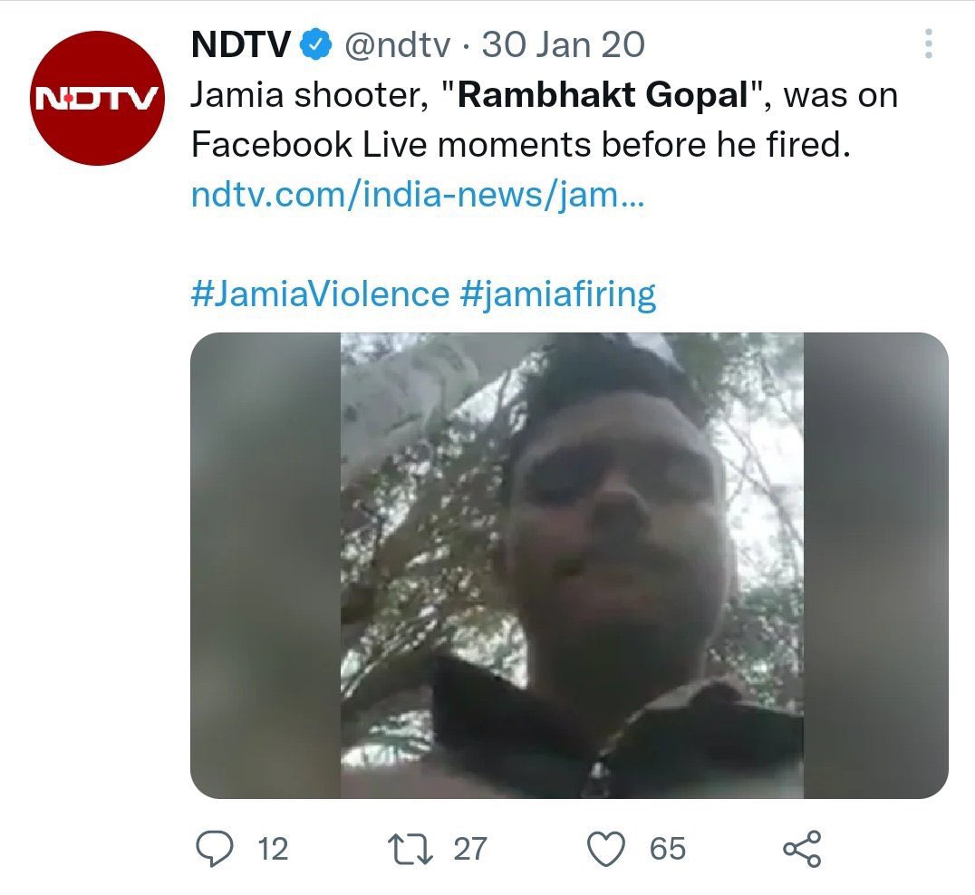 MajorPoonia's tweet photo. NDTV = Propaganda + Pro Jihad 

Photo 1- When Gorakhpur temple attacked &amp; attacker is IIT  graduate Mohammad Murtaza
Photo 2-On Jamia Shooting https://t.co/OZlhIHjcst