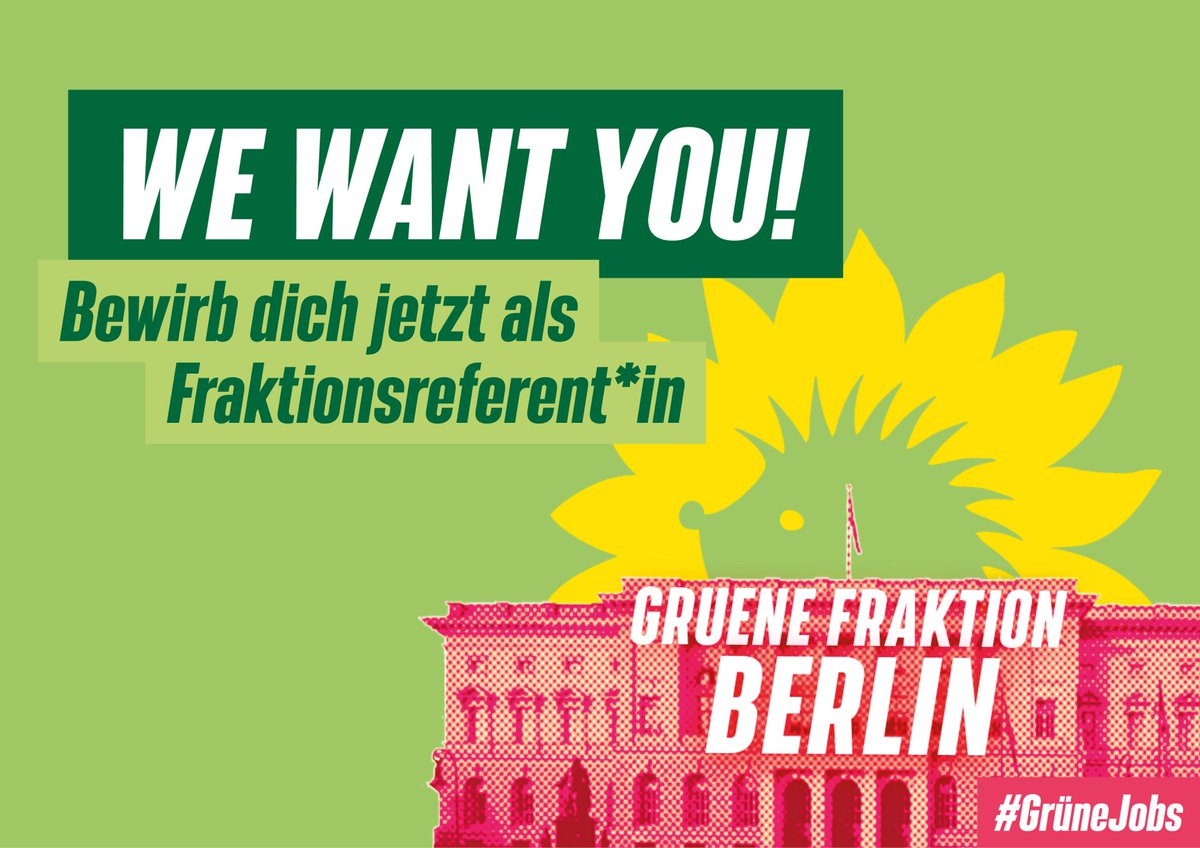 GrueneFraktionB's tweet photo. Bald startet der erste parlamentarische Untersuchungsausschuss zur rechten Straftatenserie in #Neukölln. Du möchtest ihn konzipieren und begleiten und somit zur Aufklärung beitragen? Dann bewirb dich bei uns als Fraktionsreferent*in.

#grüneJobs  

▶️ https://t.co/Q0A8jrsBfy https://t.co/3o87fkWZ9p